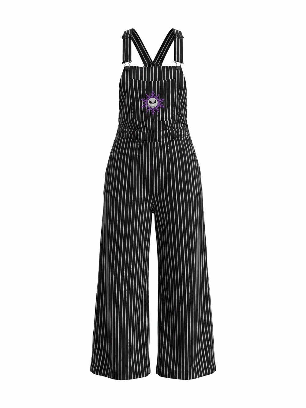 Torrid Disney Nightmare Before Christmas Black & White Stripe Overalls Plus Size